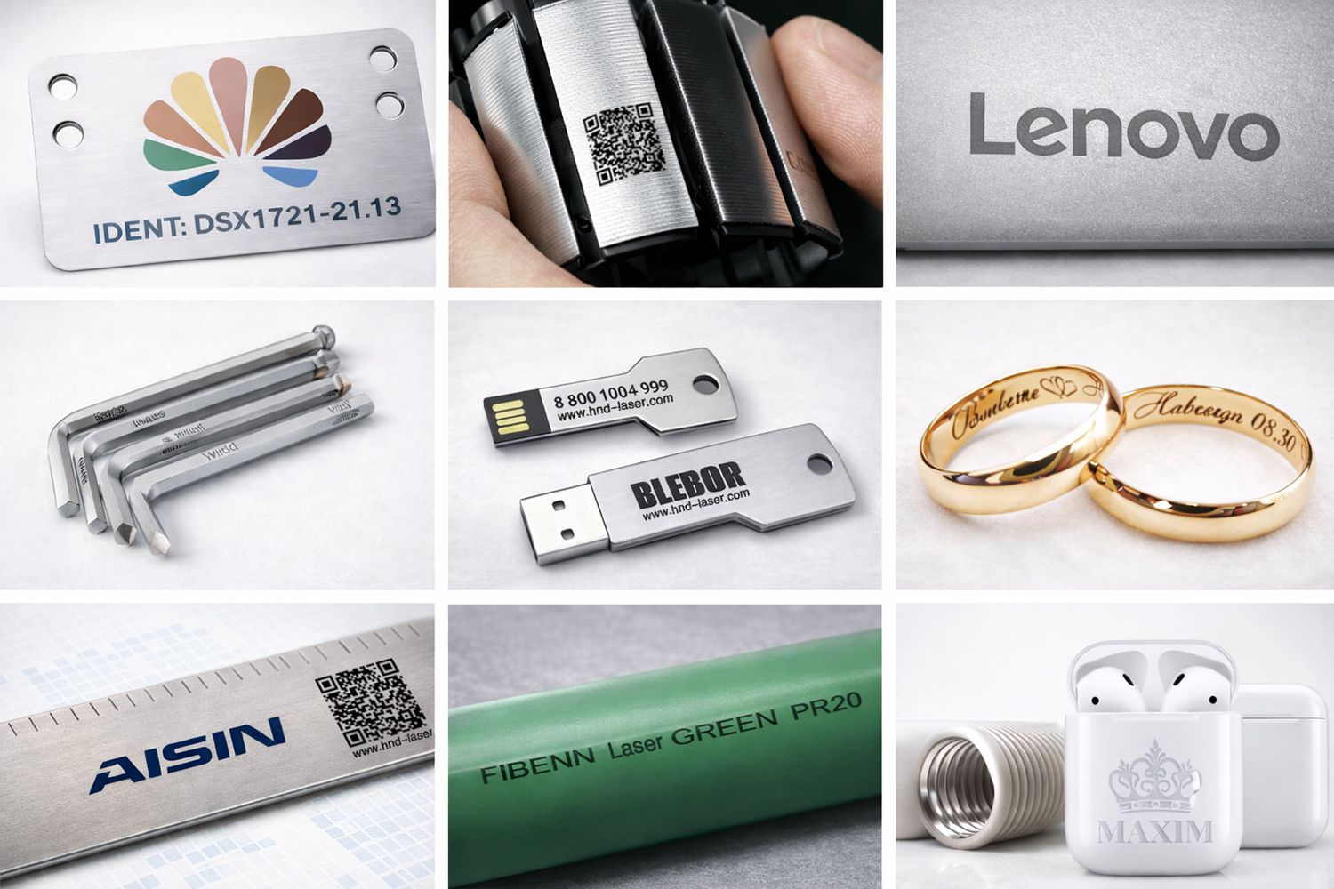 عينات من آلة وسم الألياف بالليزر المحمولة